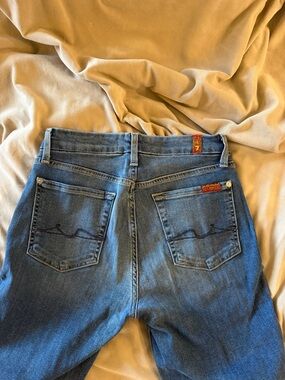 Vintage 7 for all mankind Blue Women’s Jeans with Subtle Pocket Embroidery